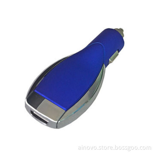 Laptop car charger for iPhone 5, Samsung, single USB, colorful